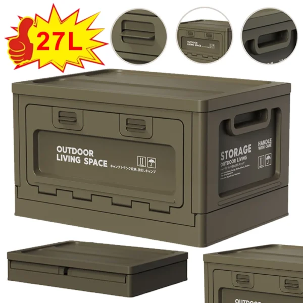 27L Outdoor Camping Folding Box Large Capacity Car Trunk Camping Equipment organizer